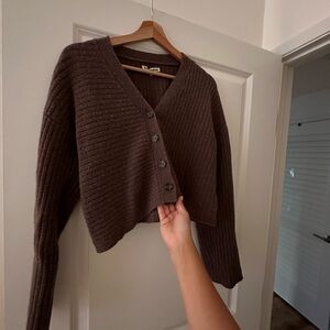 Reformation knit cropped cardigan